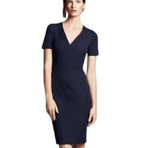 Banana Republic by Roland Mouret bodycon Navy Midi Dress